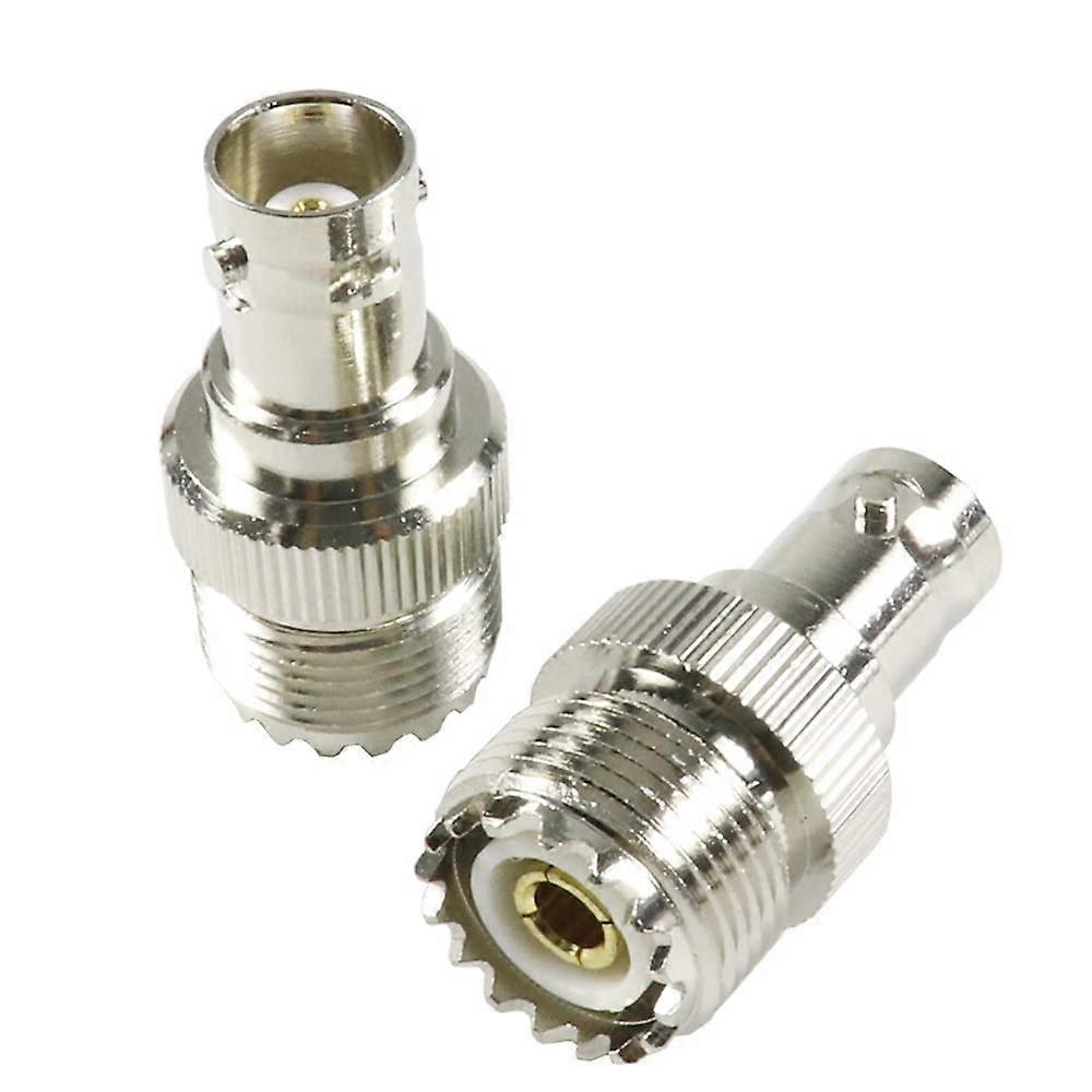 2pcs UHF SO239 SO239 Female to BNC Female RF Coaxial Adapter Connector Ref: 1608