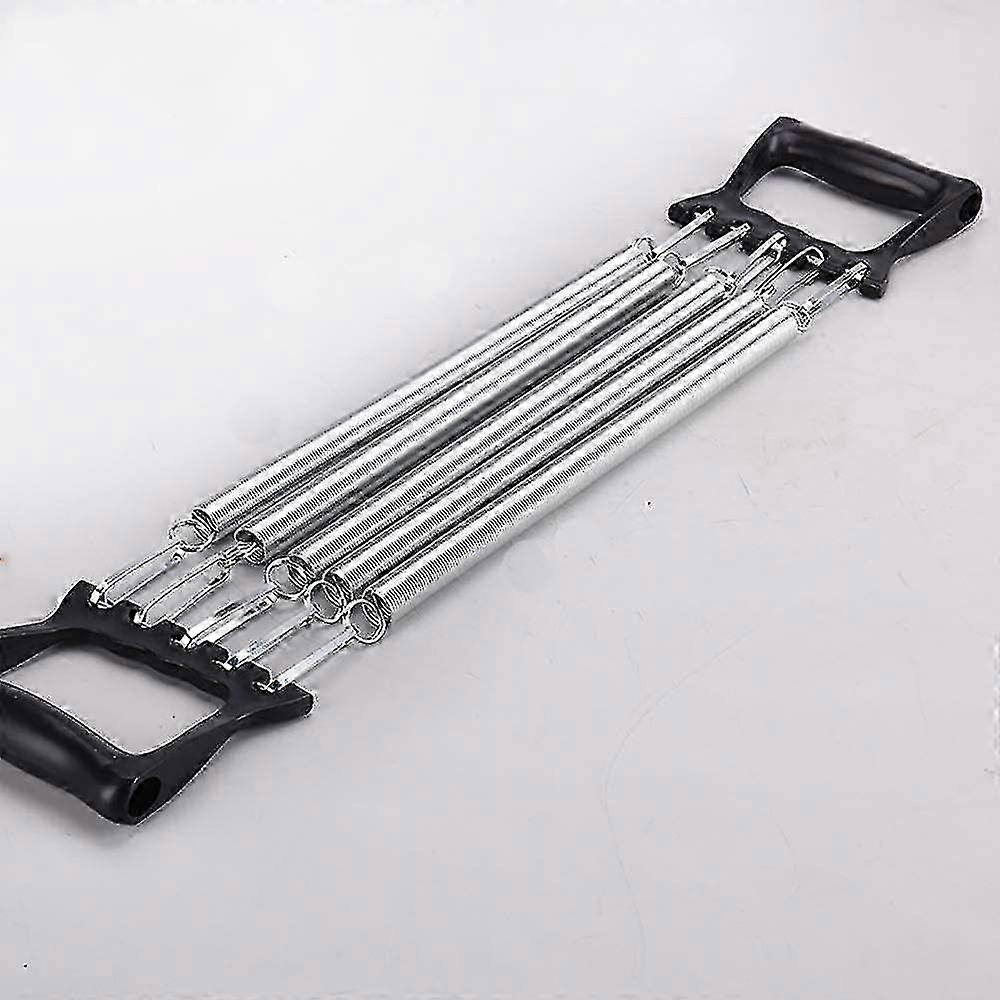 Professional Chest Expander with Removable Steel Springs, 5-way Adjustable for Various Brands, Black