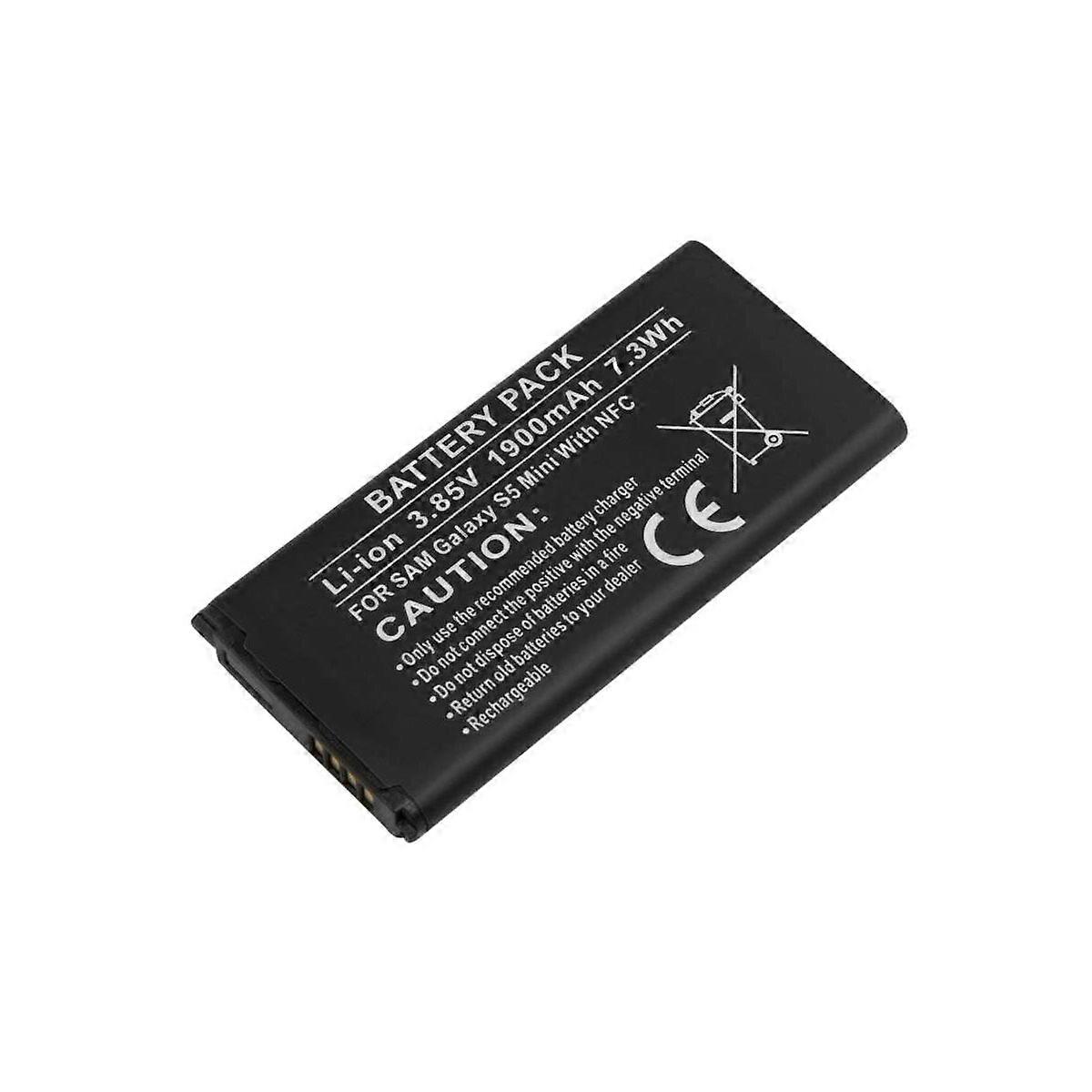 Battery compatible with Galaxy S5 mini 3.85V Li-ion 1900mAh with NFC 7.3Wh