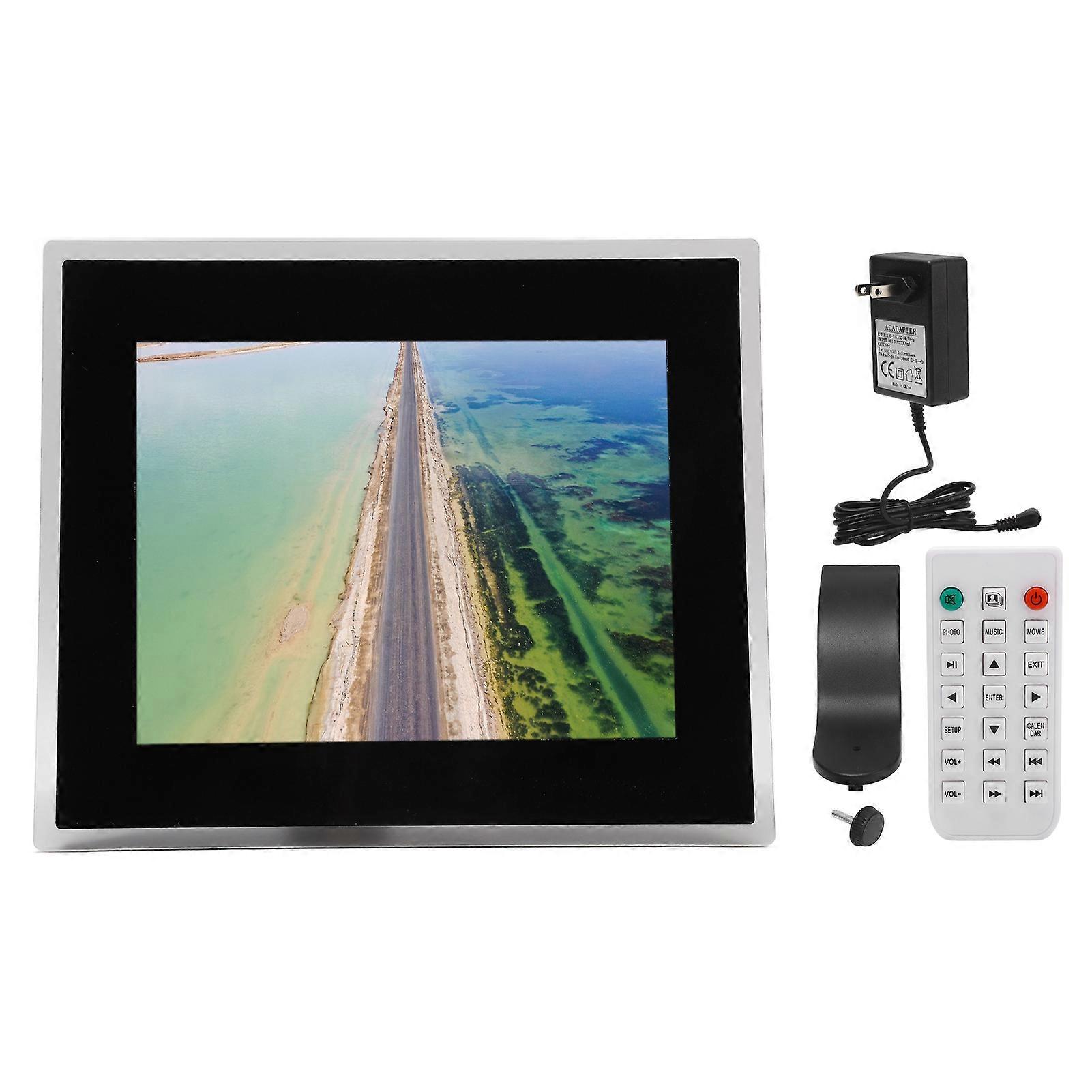 14" Wall Mounted Acrylic Digital Frame - LED, Slideshow, Music, Plug & Play, US Plug