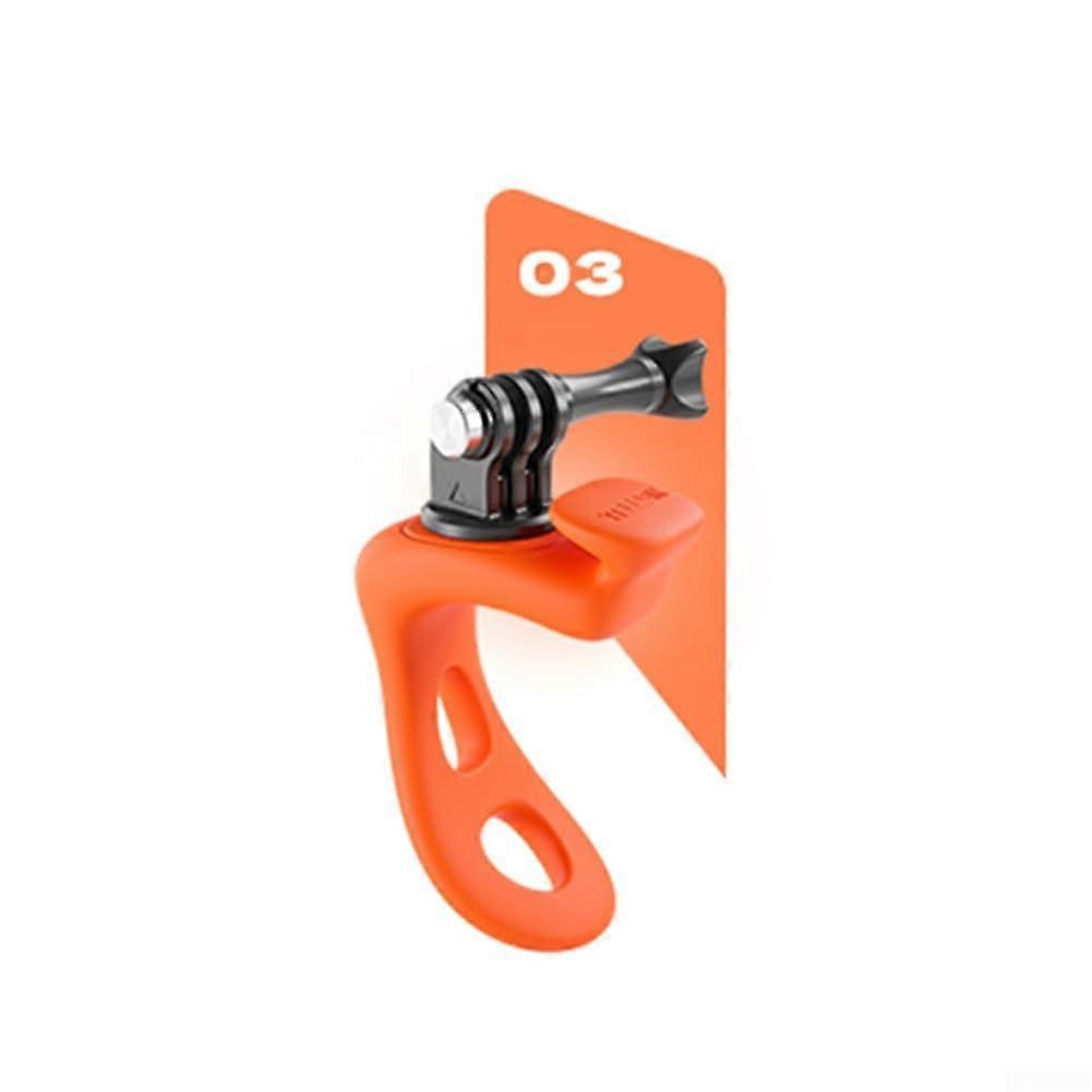 Adjustable strap for Telesin, silicone, small, suitable for various sports cameras, with robust tallation method (orange)