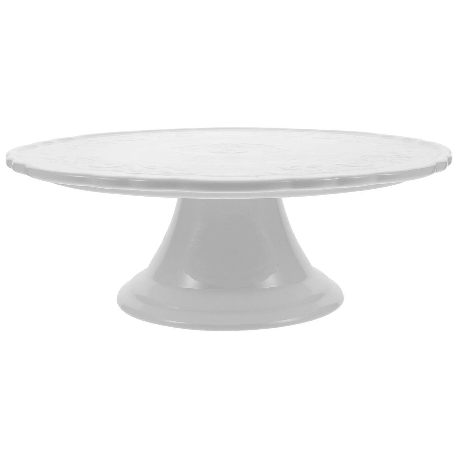 Food Display Ceramic Fruit Holder Pedestal Round Shape For Weddings Versatile Use 28X28X10CM 1Pack