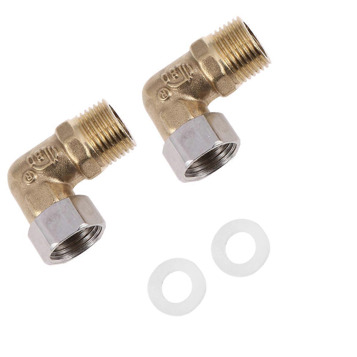Barbed Coupling Connector All Copper Fittings 90 Degree Elbow Universal Joints Plumbing Fittings No Installation Tools Required 2Pcs