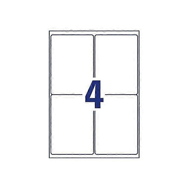 Avery Zweckform L4774 Polyester Mat Adhésif Permanent Enduit Blanc 99,1 x 139 mm 32 étiquette(s) (8 feuille(s) x 4) Étiquettes