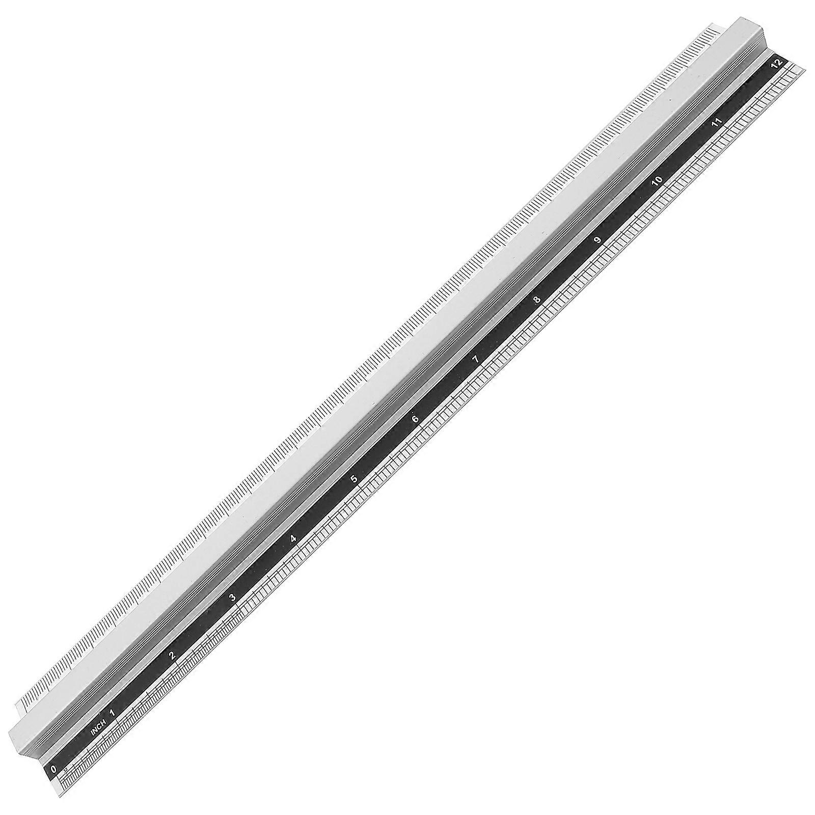 Precision Ruler Metal Scale Ruler For School Projects Silver 31.00X3.80X1.10CM Drawing Measuring 1Set