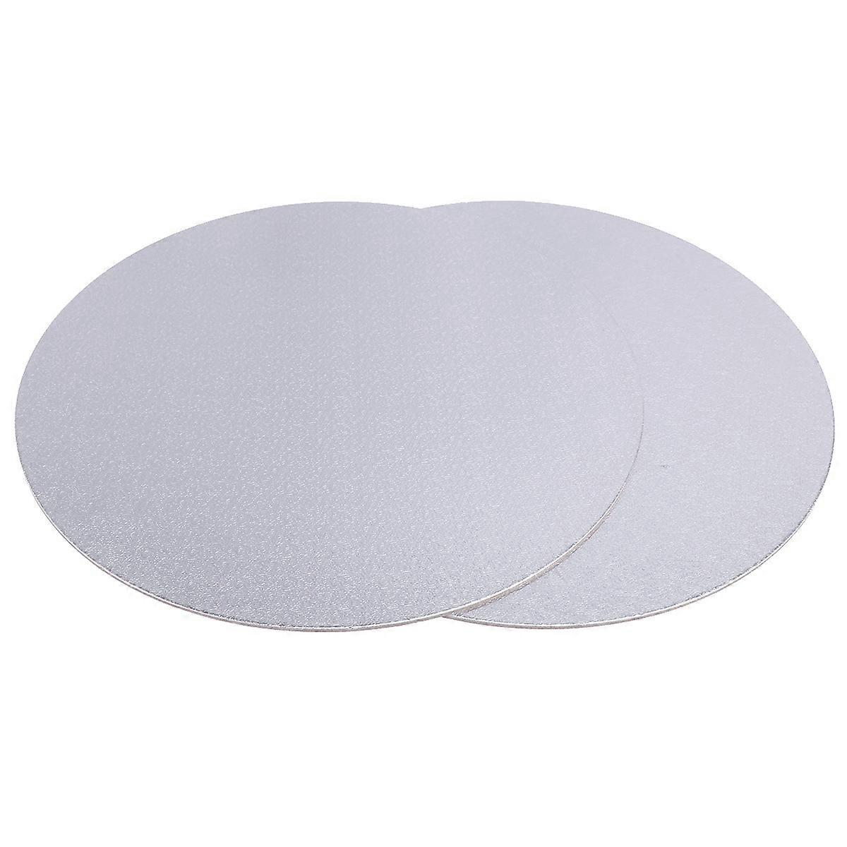 Cake Display Board Silver Round Decorative Load Bearing 10Pcs