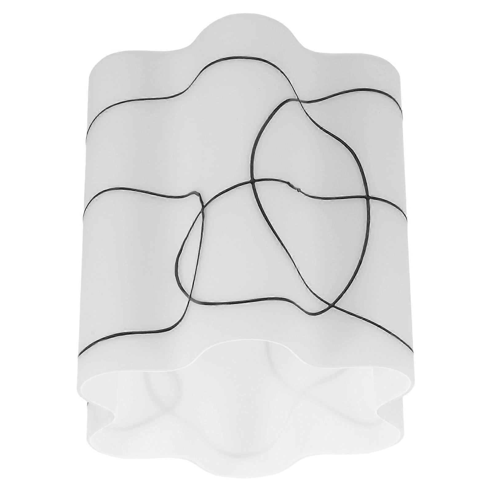 Frosted Matte Glass Pendant Light Shade, Flower Shaped Lampshade for Dining Room Bedroom, Soft Accessory with Cage Guard, Elegant Decorative Cover
