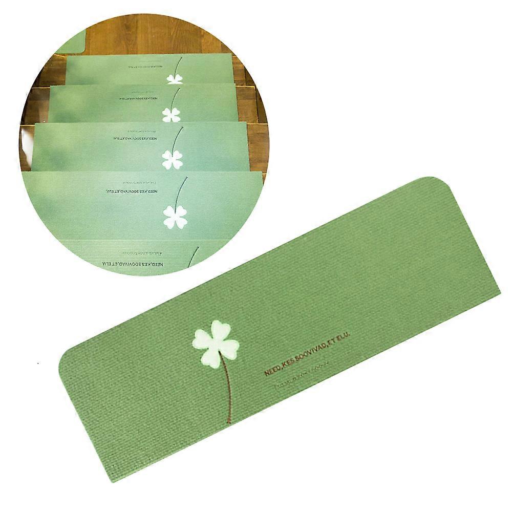 Treads For Stairs Indoor Non Slip Polypropylene Fiber Luminous Design For Homeowners Fruit Green 55x22x4.5cm 10Pcs