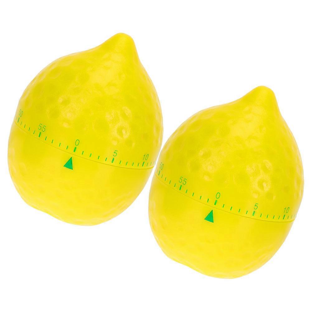 Lemon Shaped Kitchen Timer Mechanical Countdown Timer For Barbecue 2Pcs