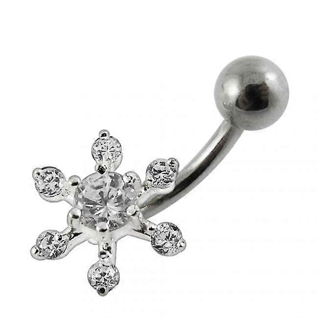 Flower Navel Belly Bar
