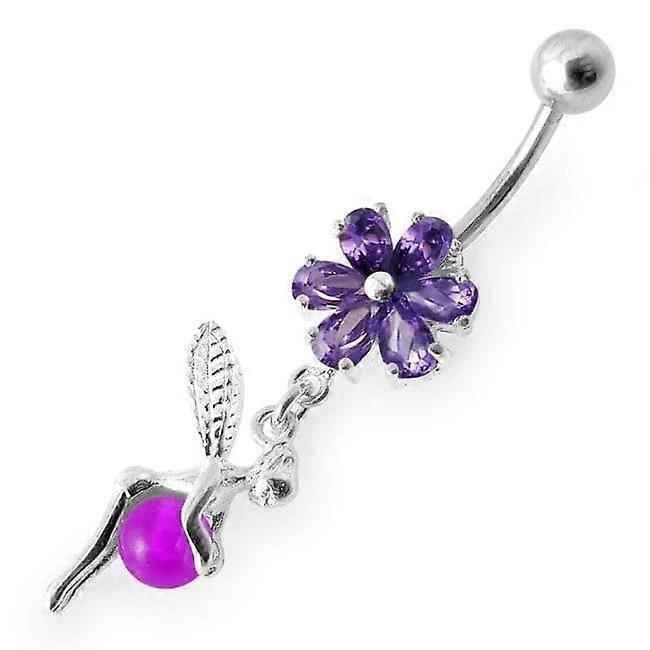 Daisy Angel & Ball Jewelled Belly Ring