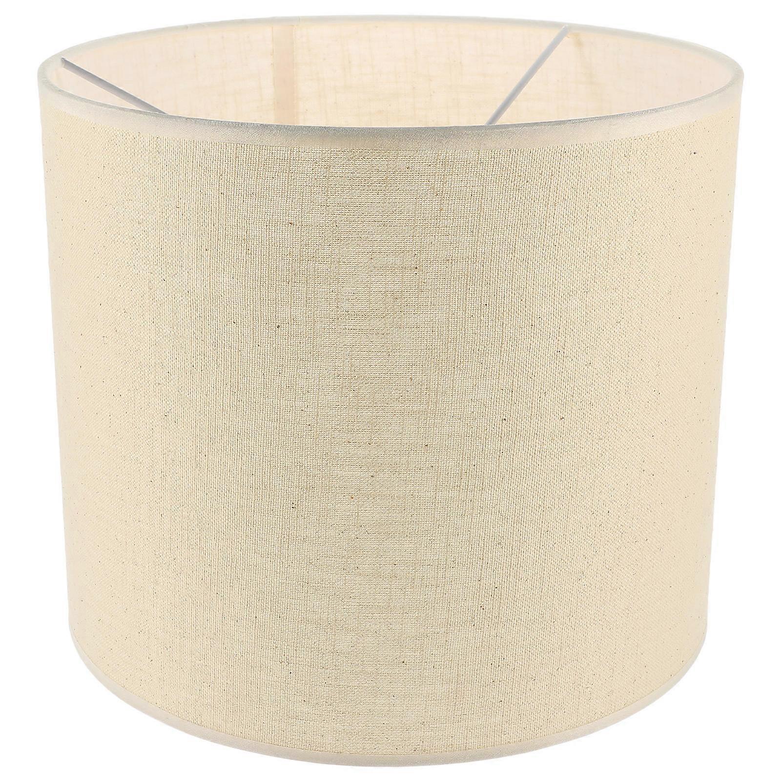 Cloth Light Cover Universal Cloth Lampshade For Table Lamp Decorative Effect Beige 30X25.5CM 1Set