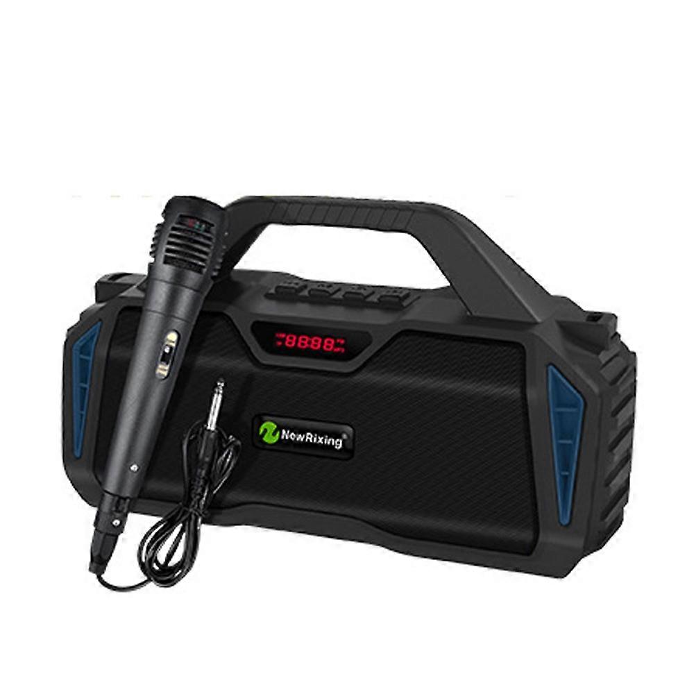 NEWRIXING NR6011 Outdoor Karaoke TWS Bluetooth-compatible Speaker with Shoulder Strap