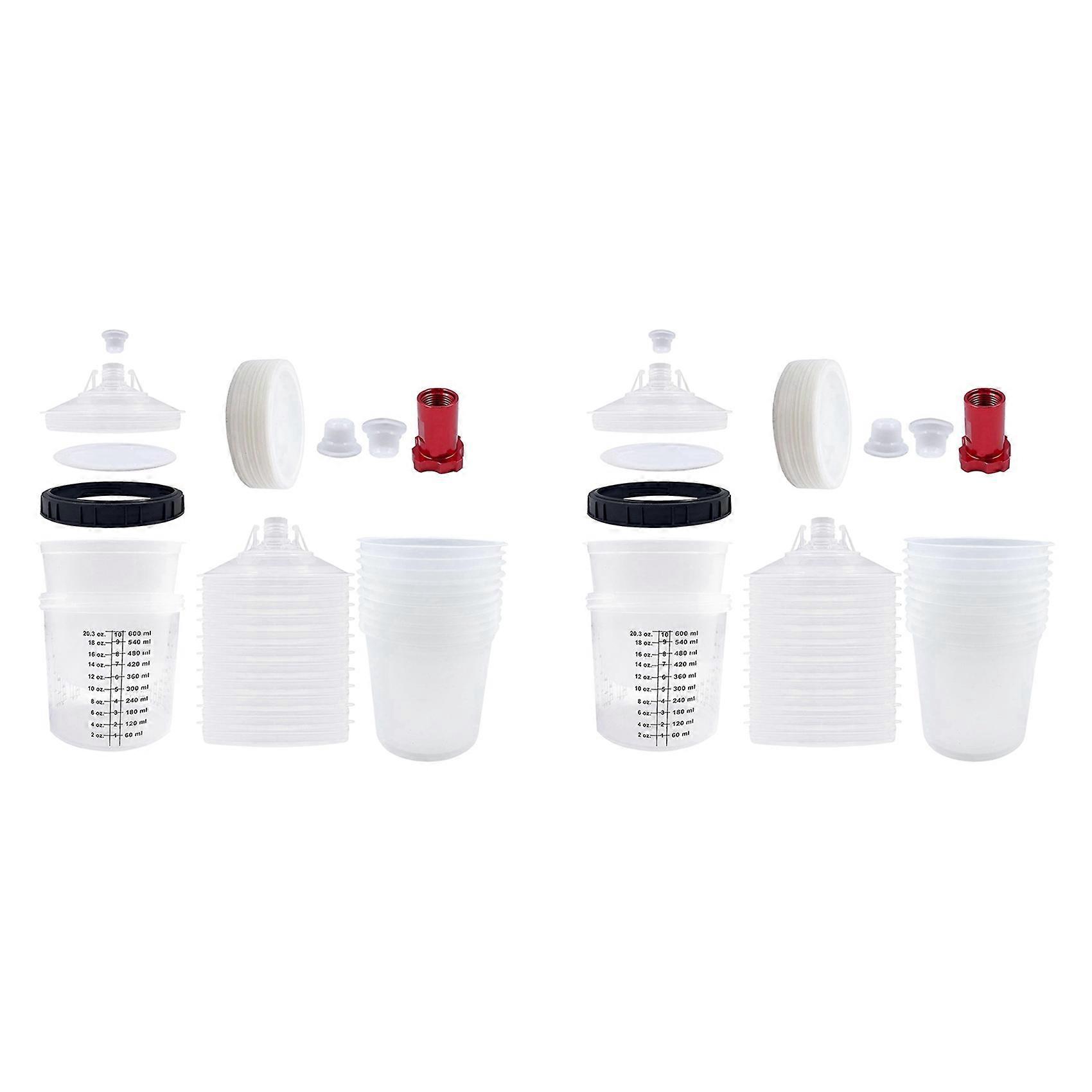 Paint Sprayer Mixing Cup Liner & Cap System for HVLP , 20Oz