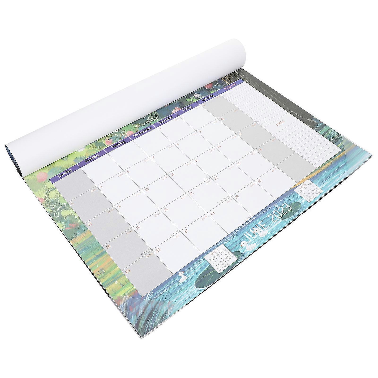 English Wall Calendar 2023 Office Supplies Rectangular Simple Style Holiday Tracking 1Set