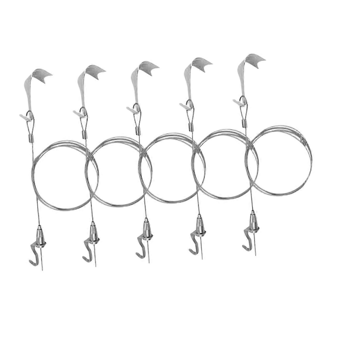 5 Sets Robust Wire Set for Hanging Pictures with Adjustable Hooks Ref: 6535