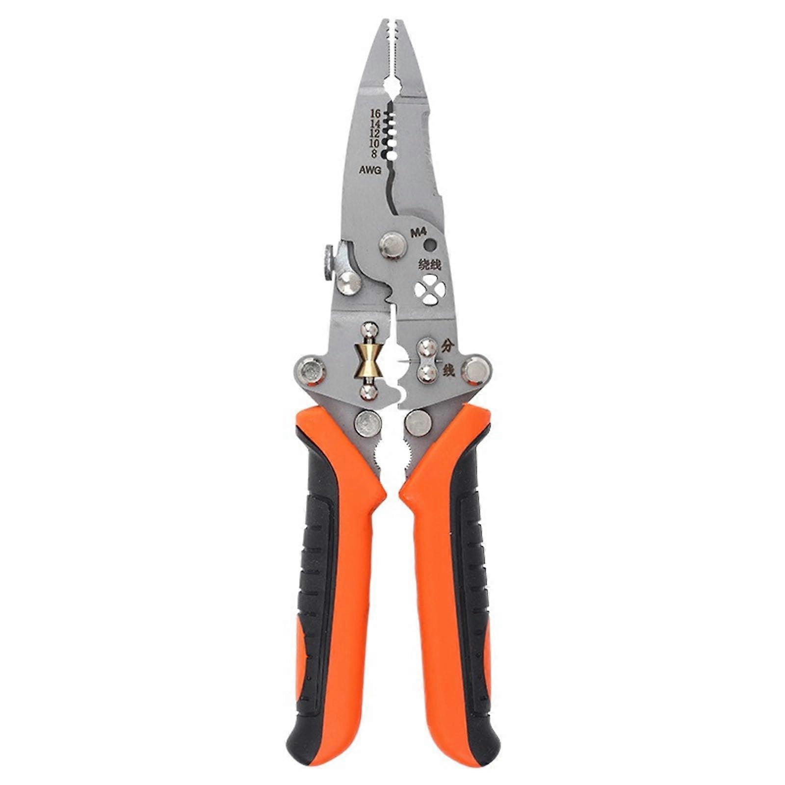 12 In 1 Foldable Wire Stripping Pliers, Crimping Tool, Cable Cutter, Terminal Crimper, Compact MultiFunction Wire Tool