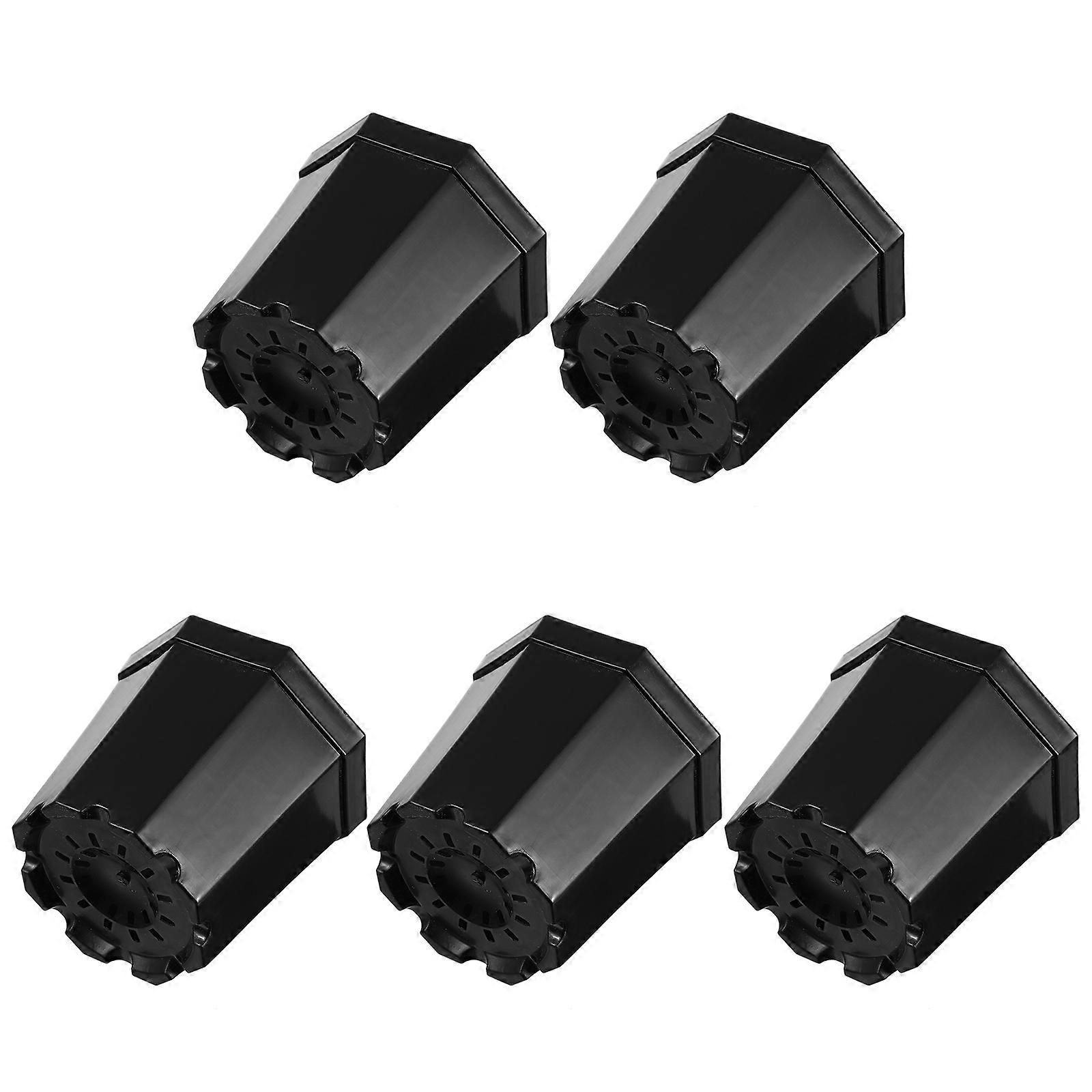 Useful Mini Flowerpot for Home Decor Made of Plastic Black Color 5 Pieces Small Size Ideal for