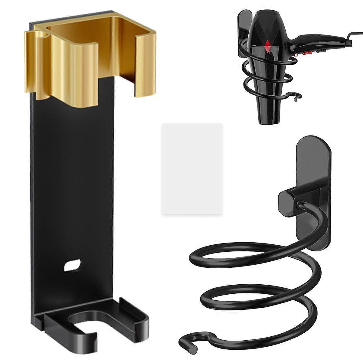 حامل حائط لمكواة التجعيد بدون حفر ، متوافق مع دايسون ، للفرشاة المسطحة ، مكواة فرد الشعر