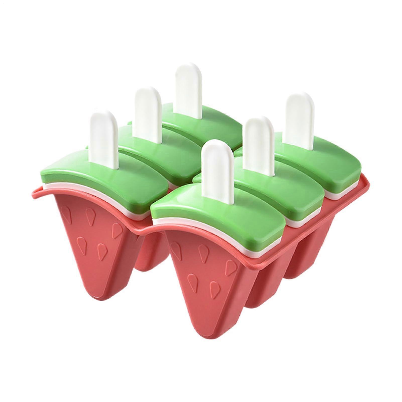 Reusable Pop Molds for Homemade Treats on a Stick | Set of 6 Silicone Ice Cream Molds with Sticks for Yogurt Desserts