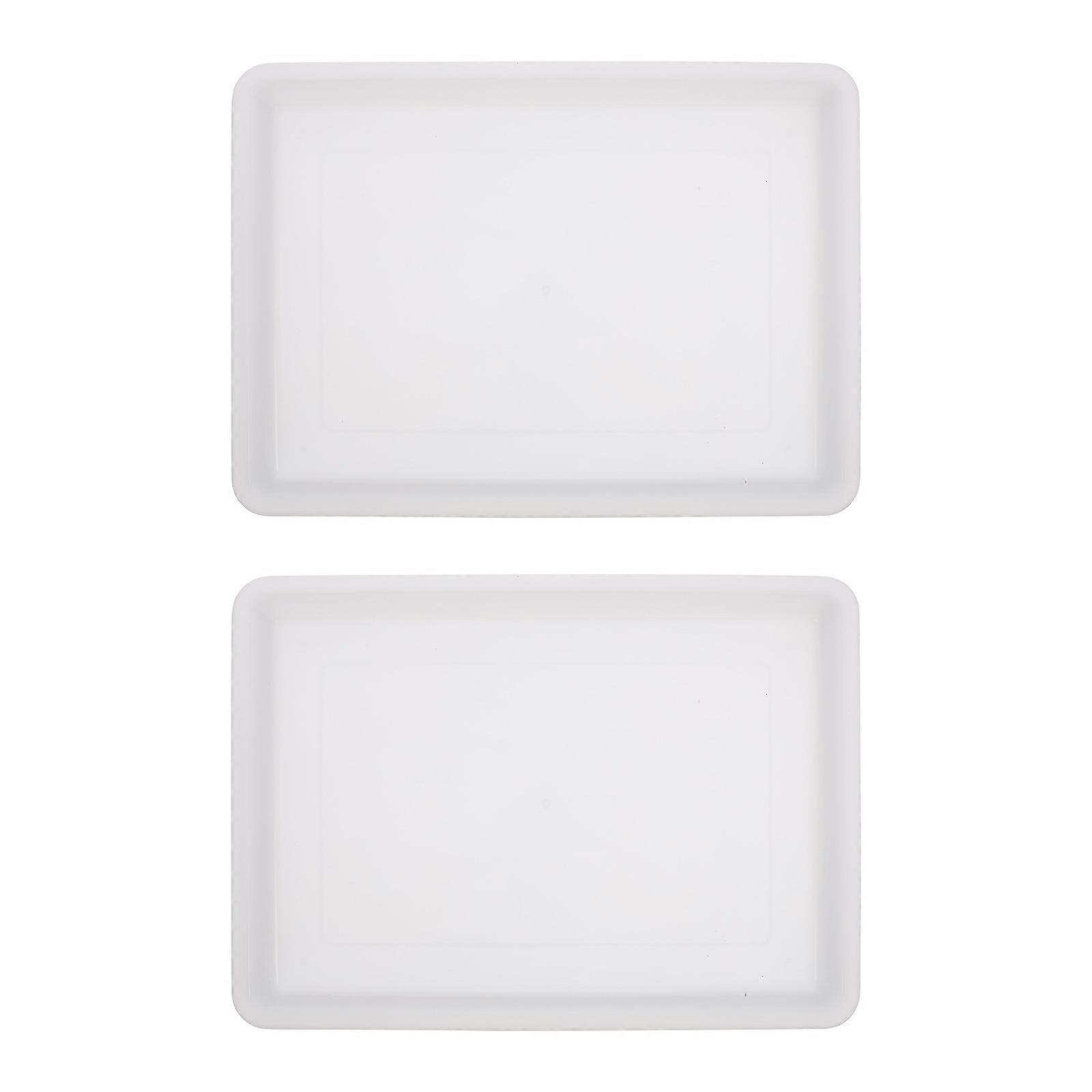 White Plastic Paint Trays for Mixing Colors Great for Painting Use 2pcs Lightweight and Portable