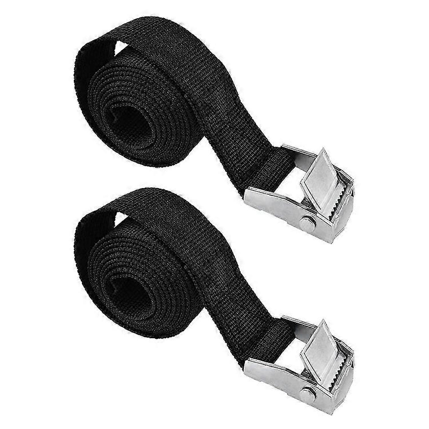 2PCS Lashing Straps with Buckles Adjustable, Up to 600Lbs, Tie Down for Motorcycle, Cargo, Trucks, T
