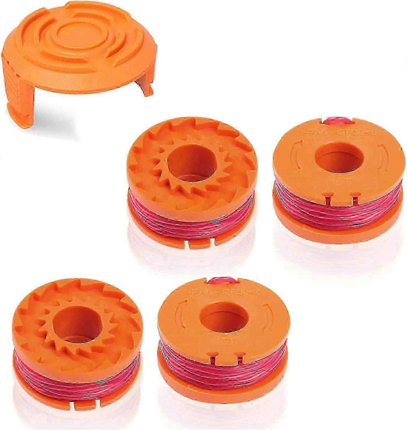 20V Lawn Mower Replacement Spool 1.65mm/3m - 4 Pack Compatible with WG150 WG151.5 WG160 WG163E.2 WG163E.1 WG174 WG180 Models