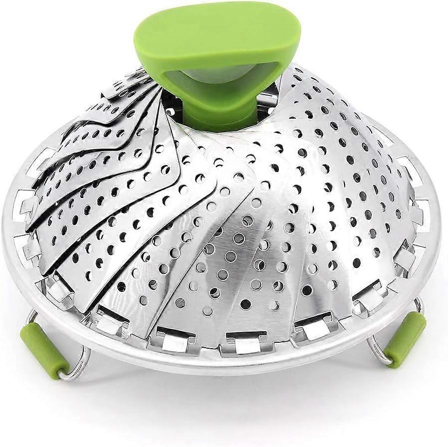 Sammenleggbar dampkurv i rustfritt stål for damping, vannfilter