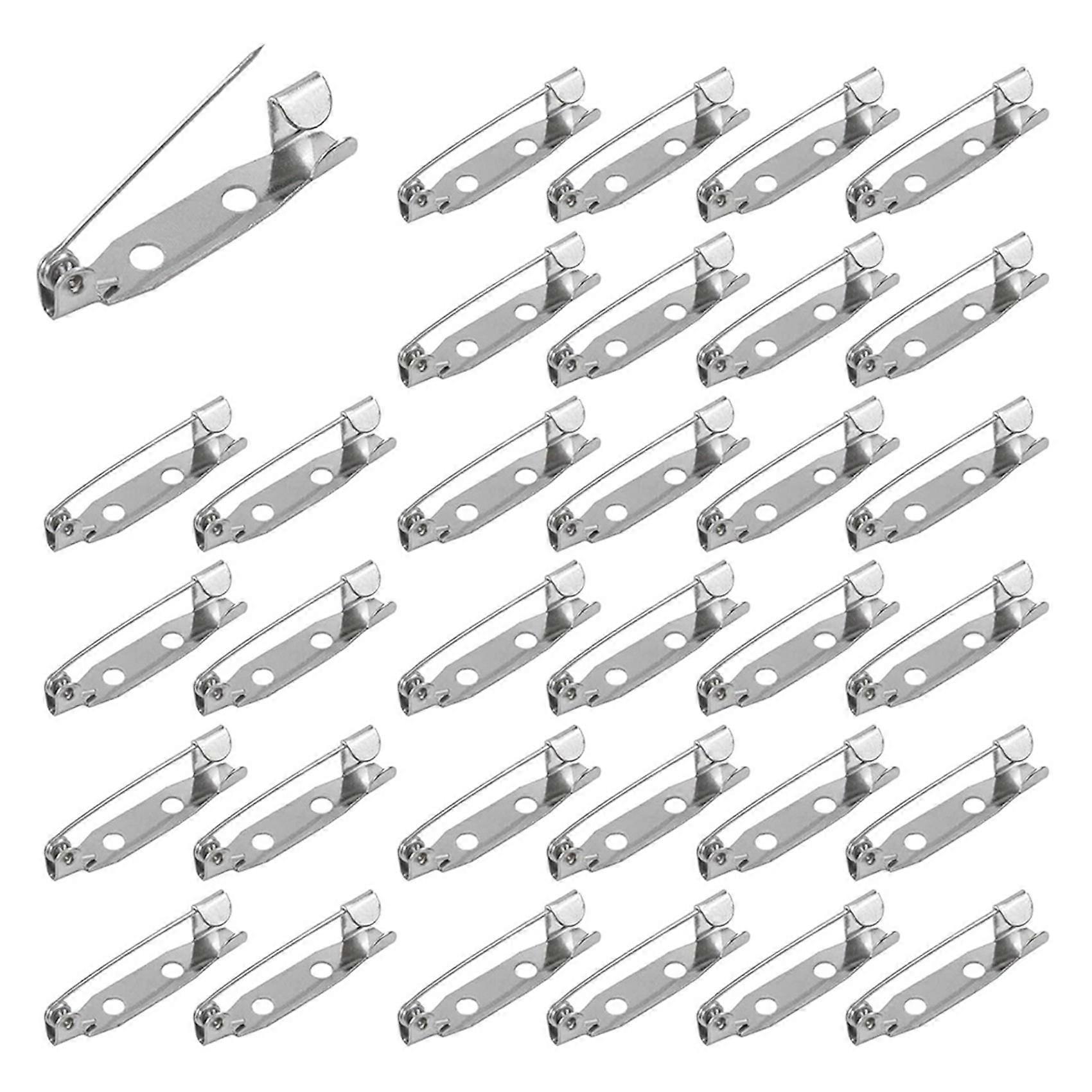 100 Pcs Secure Brooch Pin,Secure Back Clasp with Back Bar Fastener