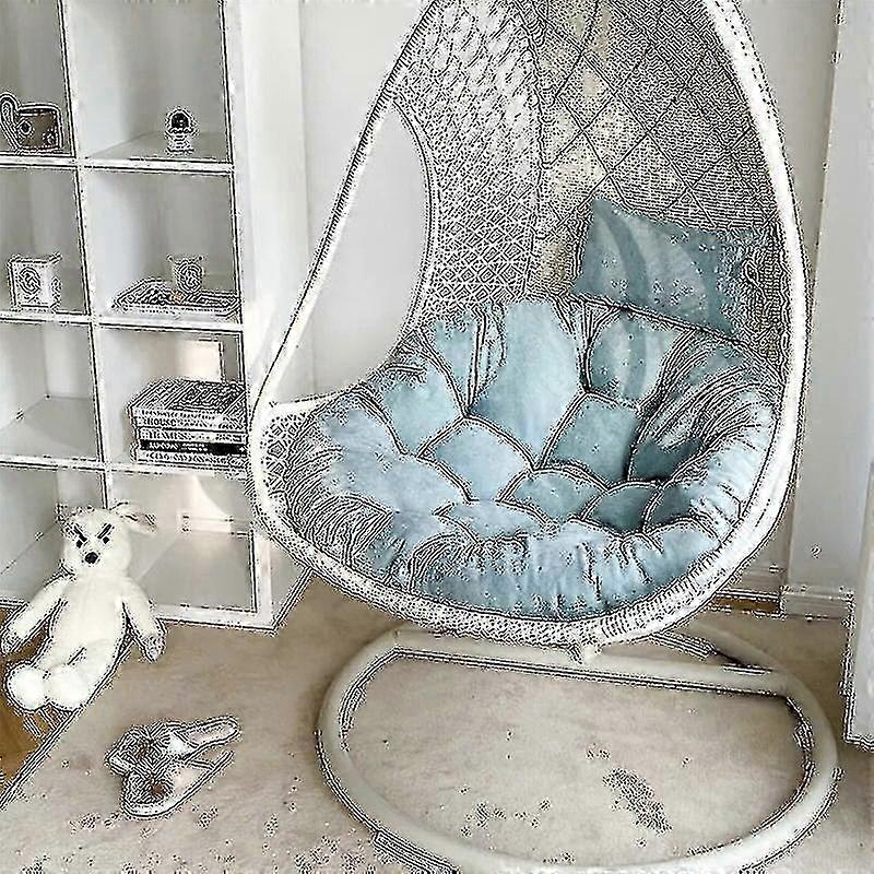 Balcony Office Garden Rocking Chair Rattan Style Seating with Cushions for Swinging Basket Chairs and Hammock Comfort with Egg Chair Cushion