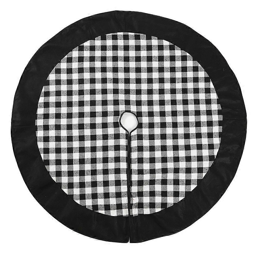 Retro Tree Skirt Christmas Tree Accessory Round Fabric Home Party Decoration Hide Tree Stand Protect Floors 1Pcs