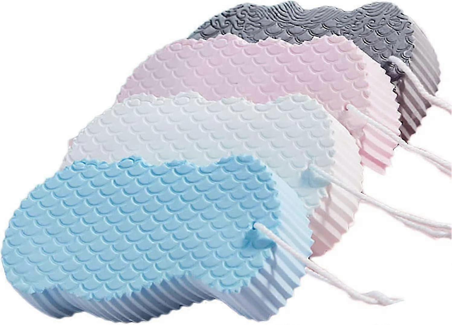 Super Soft Exfoliating Bath Sponge 4 PCS Body Sponge For Cleansing Exfoliating