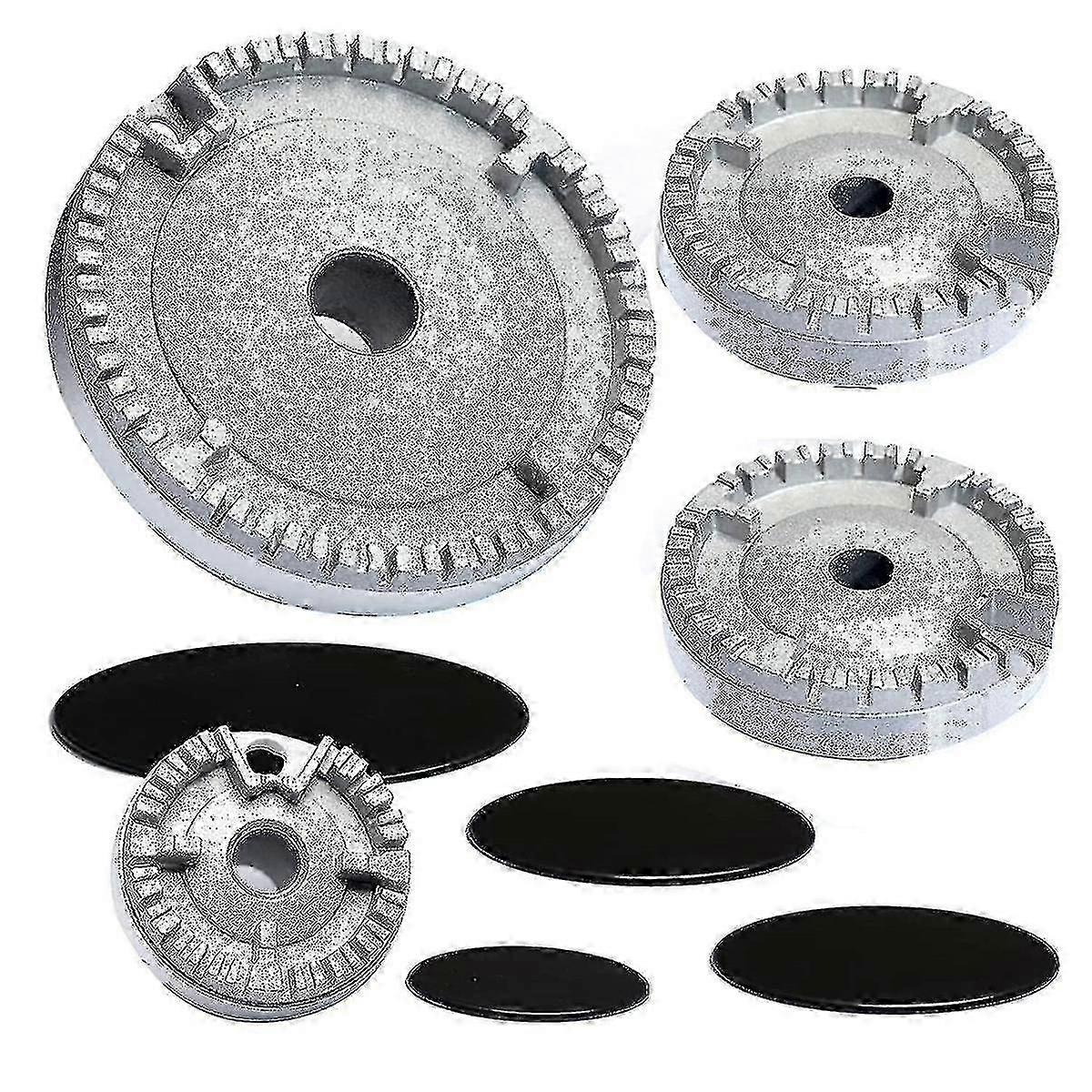 Cooker Hat Set for Gas Stove with Enhanced Lid, Compatible with Gas Hob Crown Cap and Gas Burners