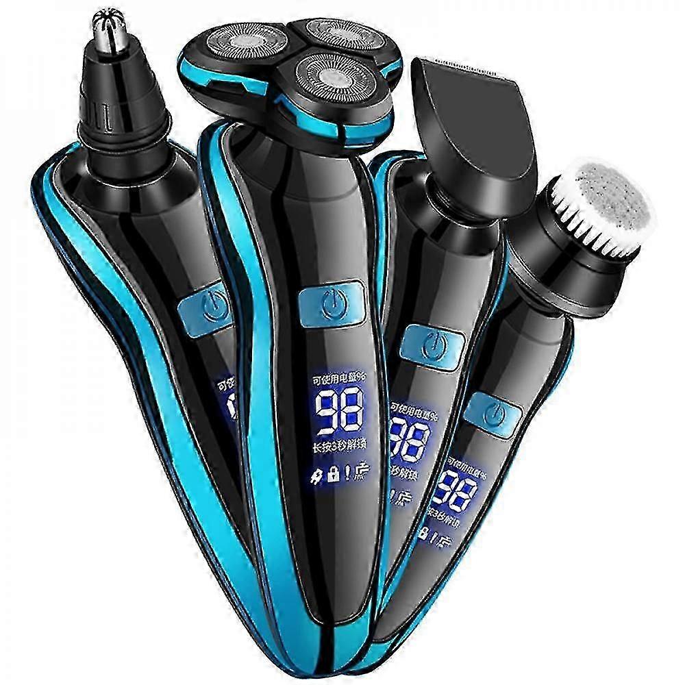 Rasoir électrique Machine à raser rechargeable pour hommes Barbe humide-sèche à double usage étanche à l’eau Charge rapide BOT