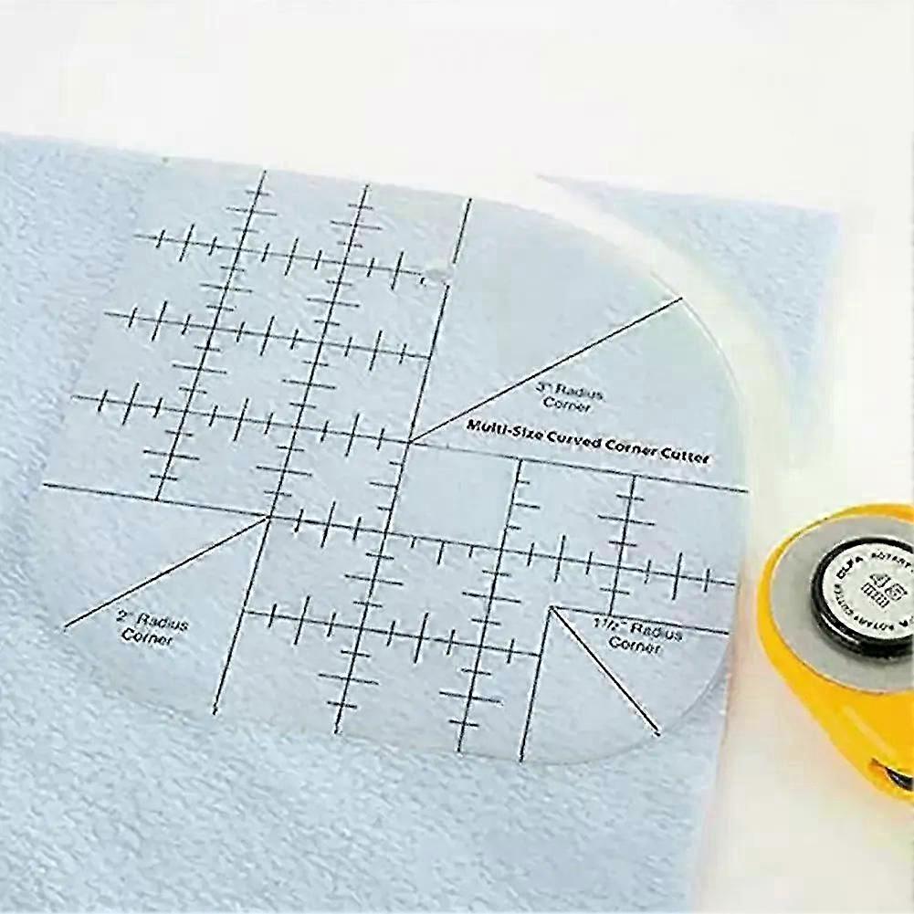 Useful Quilting Template Reusable Simple Operation Sewing Ruler Curved Corner Cutter Quilt Ruler