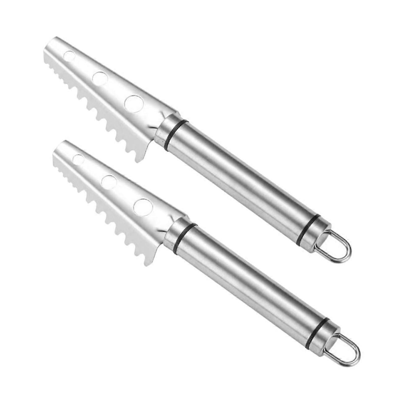 Fish Scaling Tool Set - 2 Stainless Steel Fish Scalers, Bone Remover, Fish Cleaning Board, Durable and Rust-Resistant