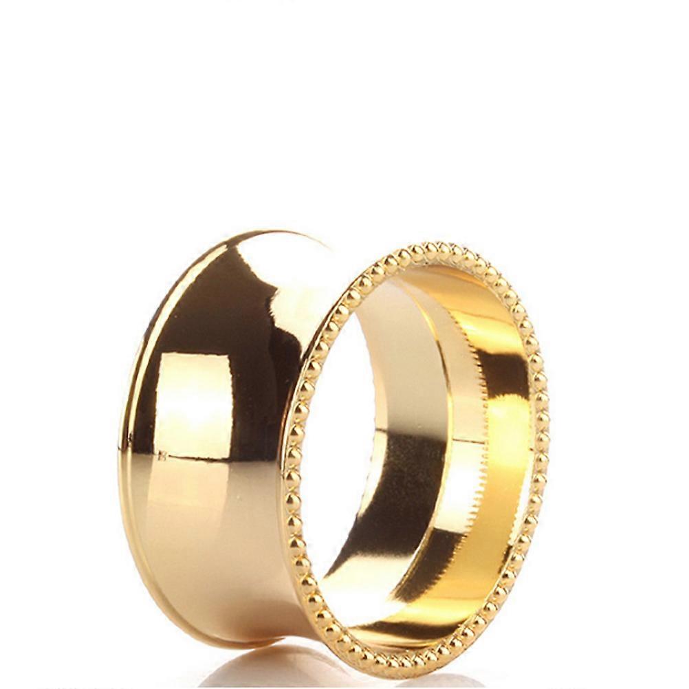 Oval Napkin Rings 4Pcs Golden Elegant Table Accent for Dinner Use