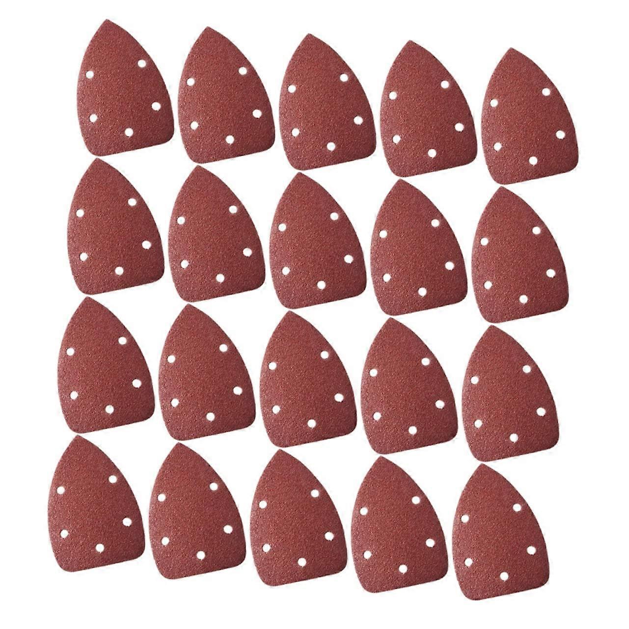 Triangular Sandpaper For Rotary Tools, 20-Pack Coarse Grit Sheets For Woodworking