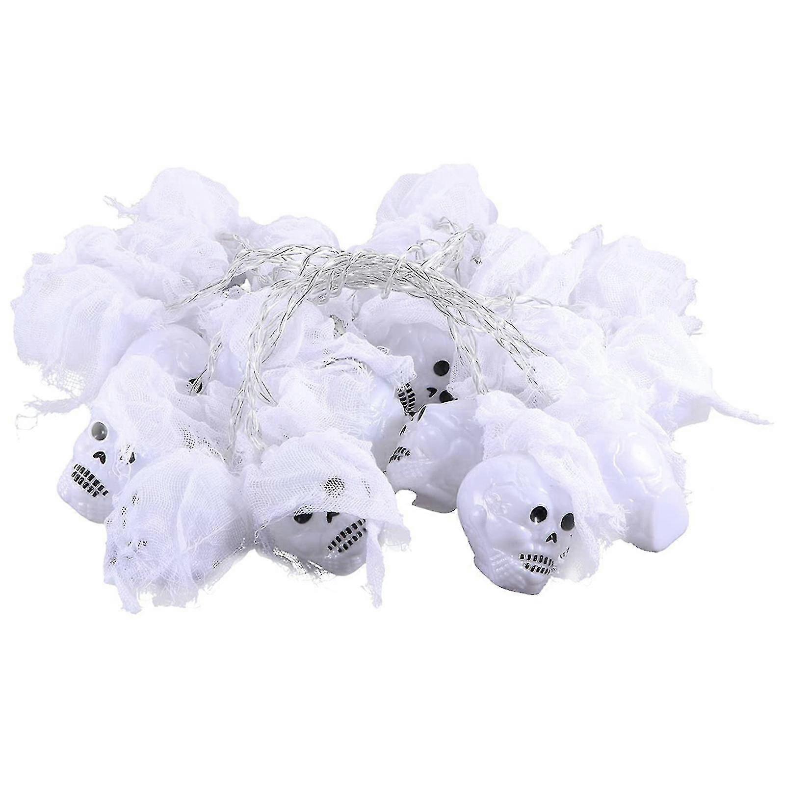 Halloween Themed String Lights, 8.2ft Long with 10 LED Bulbs, Battery Operated Decorations for Patio, Garden, Gate, and Party