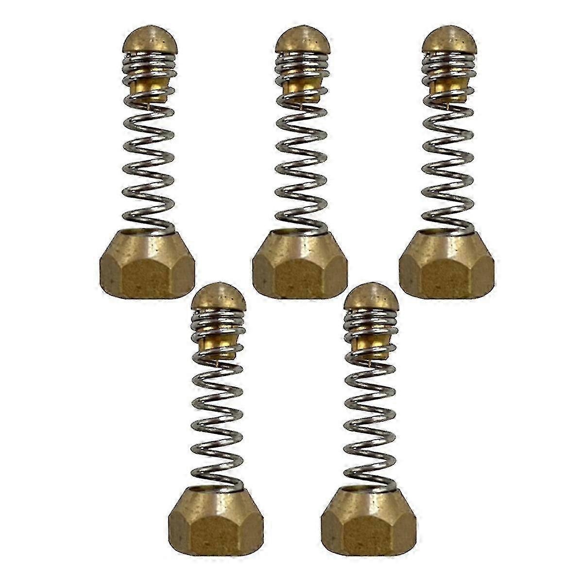 5pcs 1/8 Internal Thread Pressure Washer Pipe Nozzles, Sewer Drain Pipe Spring Ejectors, Cleaning Tool