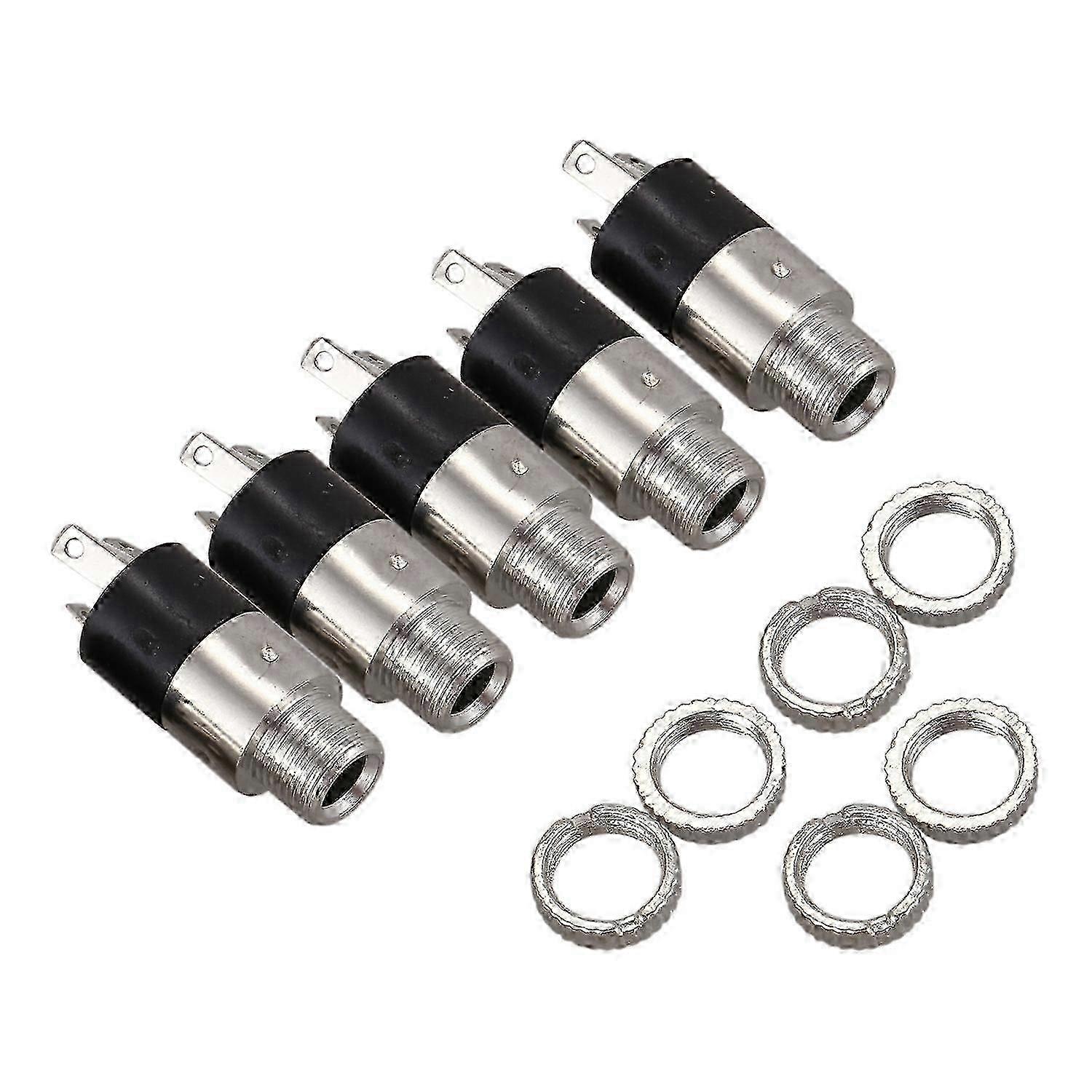 5PCS 3.5mm Stereo Jack Panel Mount Connector--