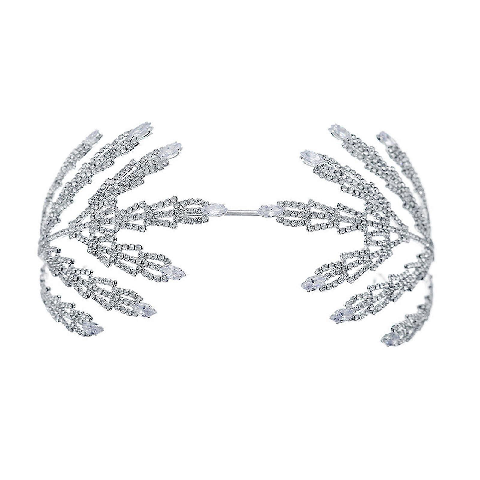 Glänzende Strasssteine Hairhoop für Braut Hochzeit Party - Schimmerndes Kristall Haarband in Silber, Modell 3316s