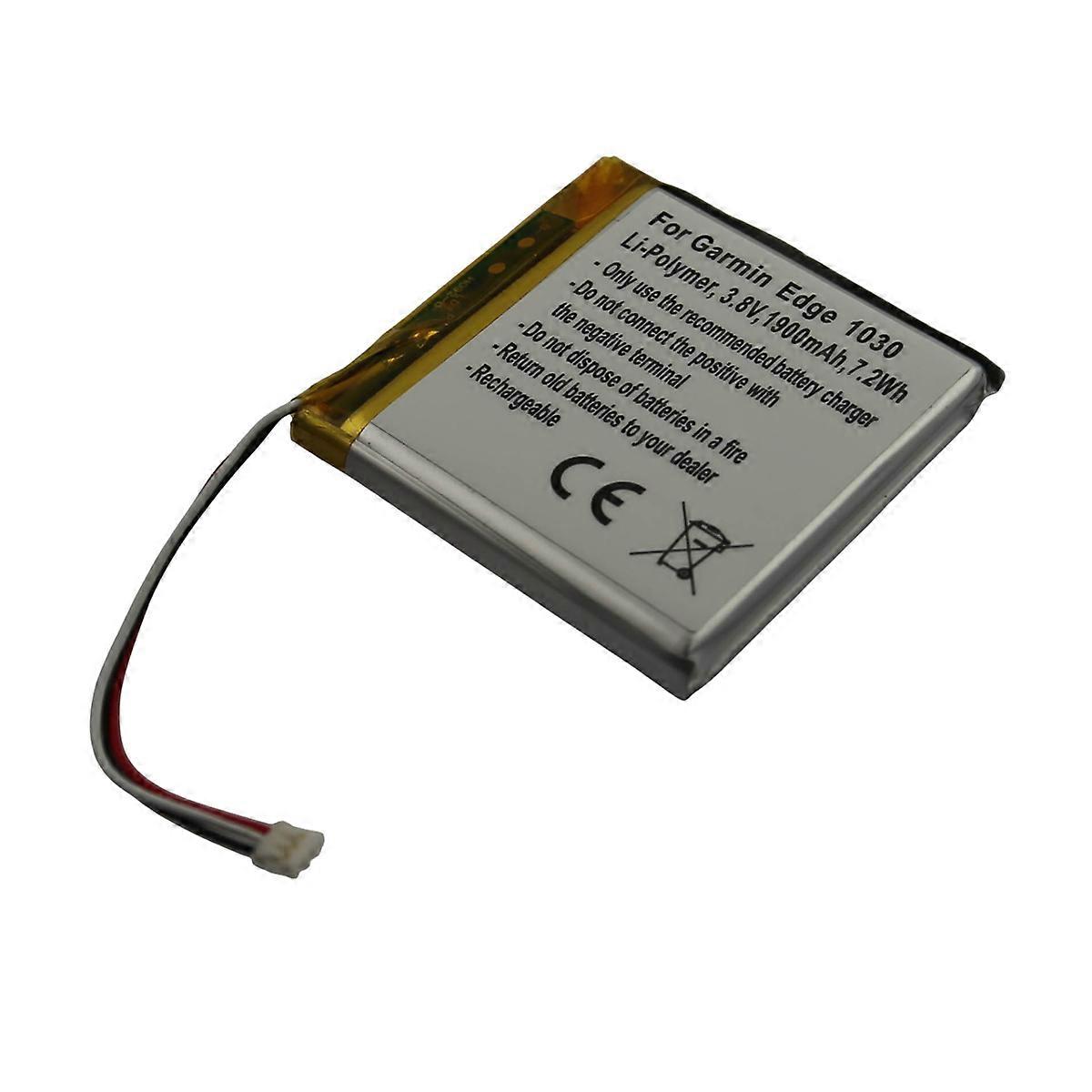 Replacement Battery for Garmin Edge 1030 Li-Polymer 3.8V 1900mAh 7.2Wh, Grey