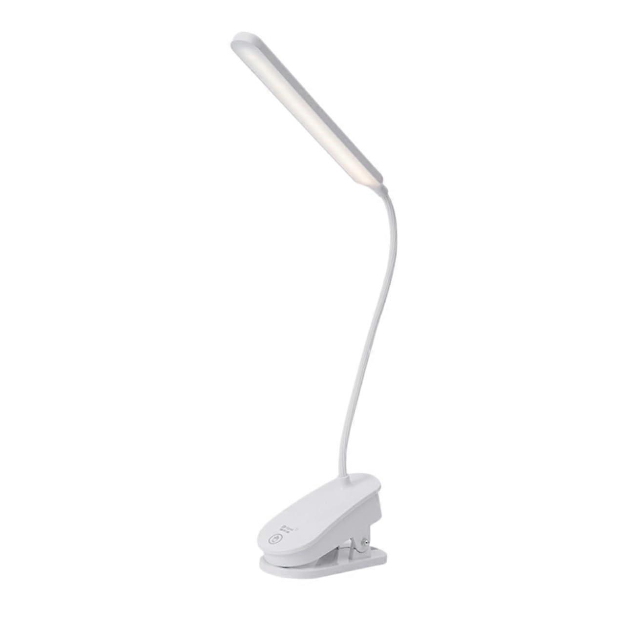 Dimmable Reading Lamp Clip On LED Night Light for Eye Protection, Adjustable Brightness Desk Lamp with USB Charging