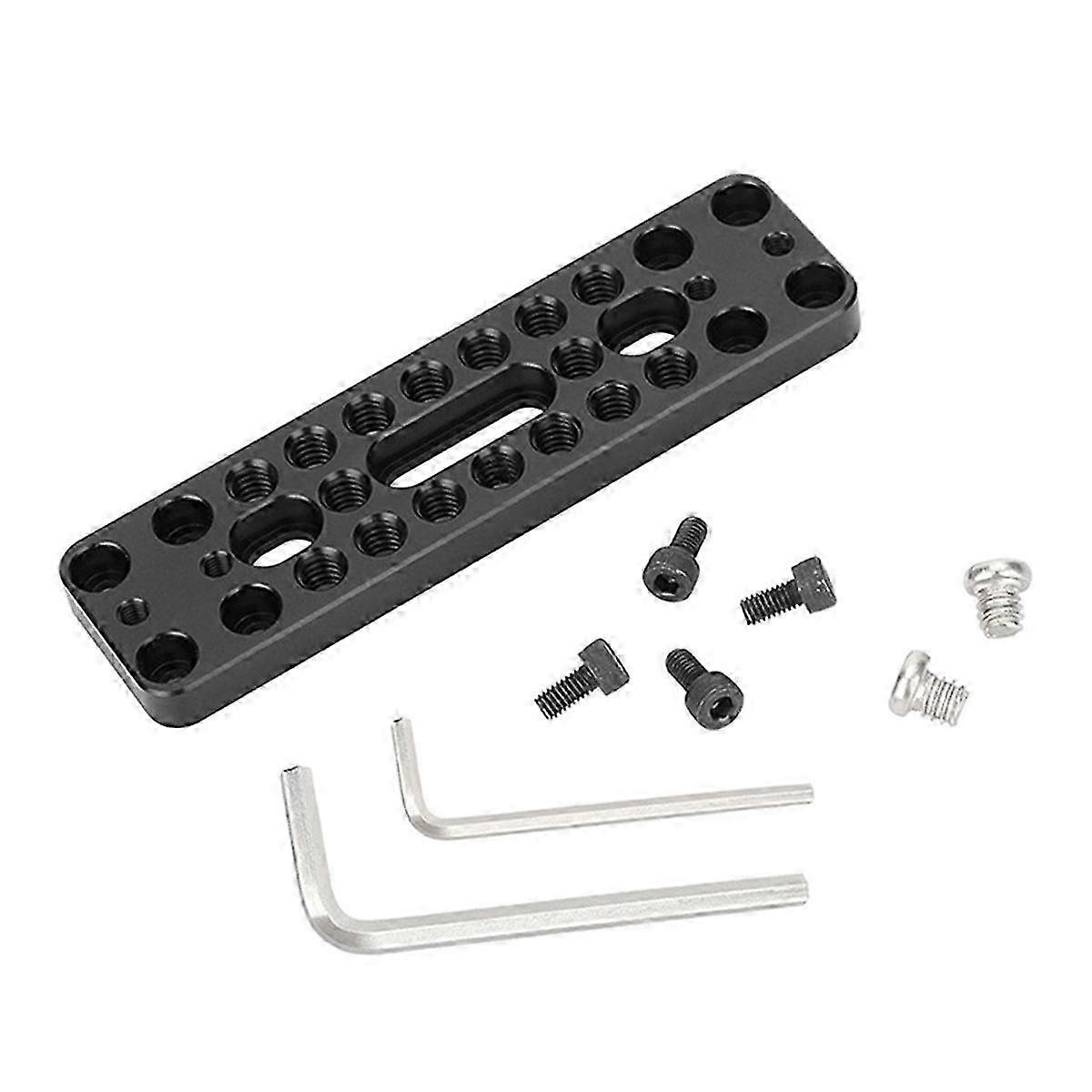 Camera Baseplate Extension Long Cheese Plate with Multiple 1/4inch-20 Thread Holes for DLSR Camera D Edition 0703