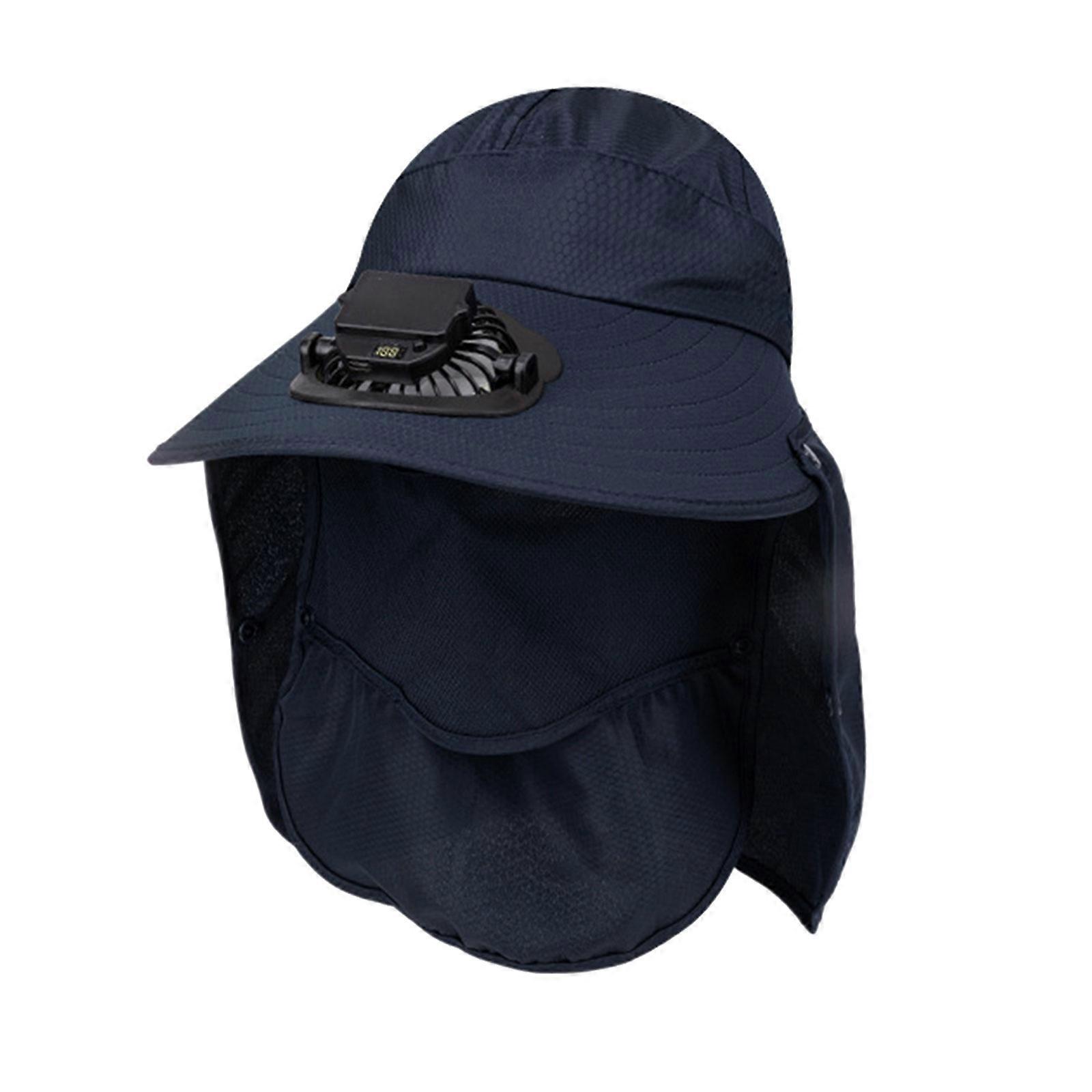 USB充電式冷却ファンハット取り外し可能なネックカバーフィッシャーマンハット男性女性用夏のアウトドアアドベンチャー帽子チベット