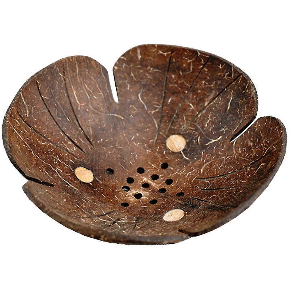 Coconut Shell Bathroom Accessories Cartoon Style Soap Dish 13x13cm Smooth Polishing Bathroom Use 1Pack