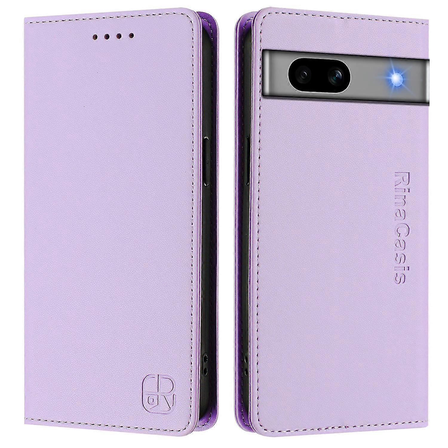 For Google Pixel 7a Leather Case RINACASIS RC01 Phone Cover with RFID Blocking Wallet Stand