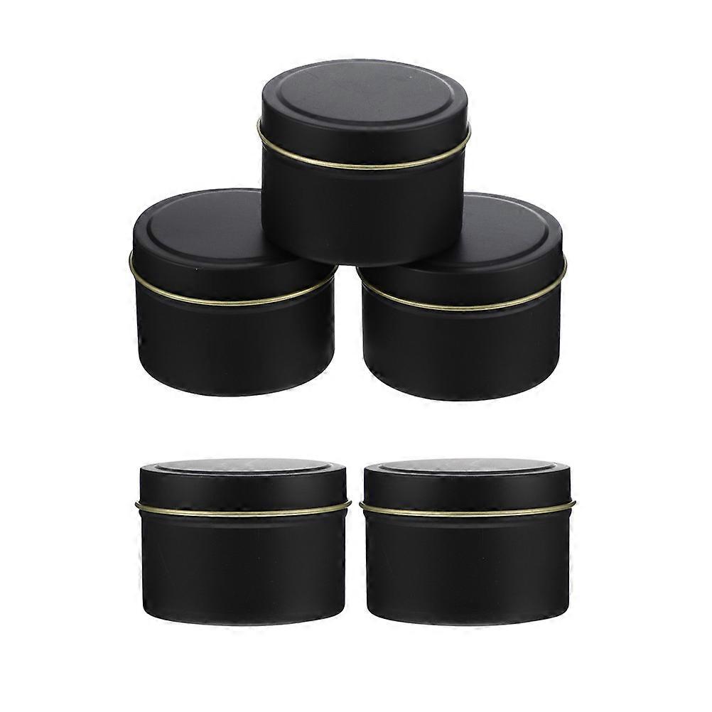 5pcs Round Candle Jars with Lids Empty Containers for Party Candle Making