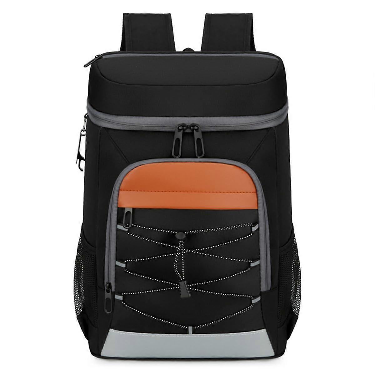 28L Picnic Backpack Insulated Cooler Bag With Thermal Insulation Black